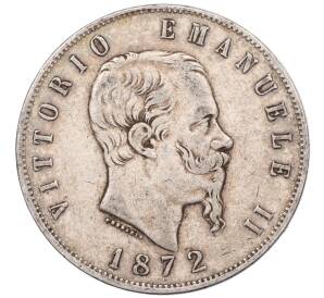 5 лир 1872 года M Италия — Фото №2