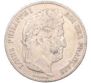 5 франков 1842 года B Франция — Фото №2