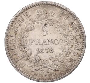 5 франков 1876 года A Франция — Фото №1