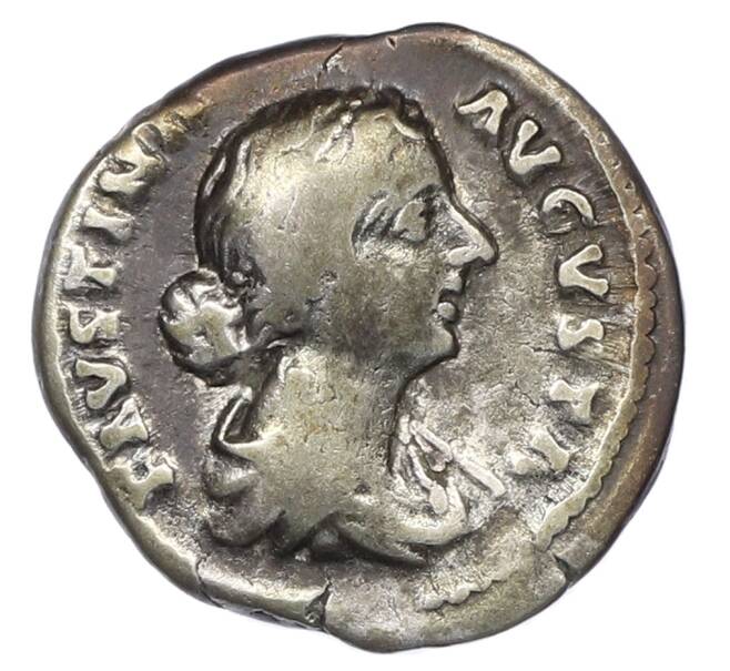 Монета Денарий 161-175 года Римская Империя — Фаустина Младшая (Супруга Марка Аврелия) (Артикул: K10-10702) — Фото №1