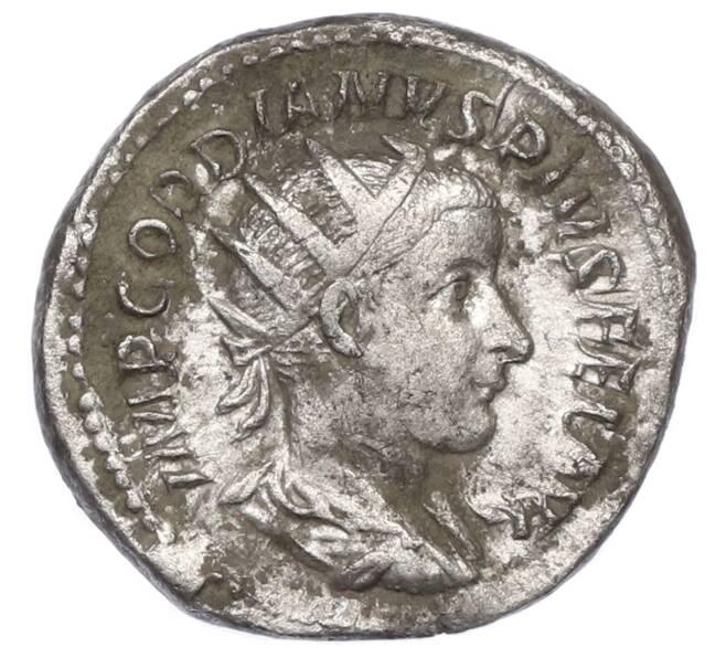 Монета Антониниан 240 года Римская Империя — Гордиан III (Артикул: K10-10703) — Фото №1