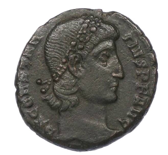 Монета AE4 337-348 года Римская Империя — Констанций II (Клятва) (Артикул: K10-10751) — Фото №1