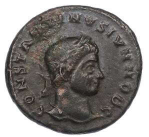 AE3 321-325 года Римская Империя — Константин I (Клятва) — Фото №1