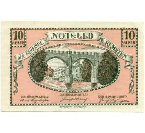 10 геллеров 1920 года Австрия — Кематен-на-Кремсе (Нотгельд) — Фото №1