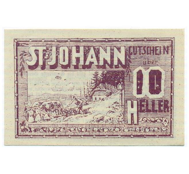 Банкнота 10 геллеров 1920 года Австрия — Коммуна Санкт-Йохан-на-Вимберге (Нотгельд) (Артикул: B2-15060) — Фото №1