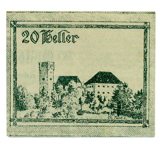 Банкнота 20 геллеров 1920 года Австрия — Коммуна Арбинг (Нотгельд) (Артикул: B2-15128) — Фото №2