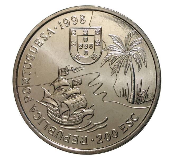 200 эскудо 1998 года Португалия «Путешествие Васко да Гамы — Южная Африка» (Артикул M2-33922)