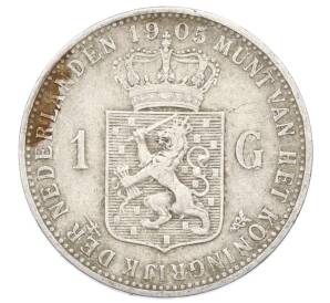 1 гульден 1905 года Нидерланды — Фото №1