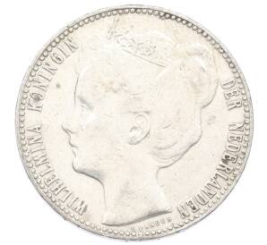 1 гульден 1909 года Нидерланды — Фото №2