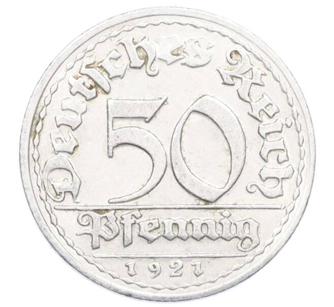 Монета 50 пфеннигов 1921 года D Германия (Артикул: K10-10990) — Фото №1