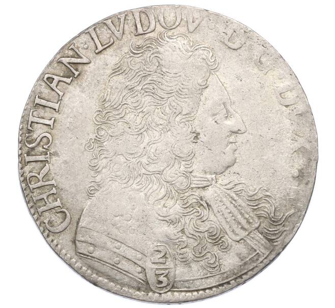 Монета 2/3 таллера 1678 года Мекленбург-Шверин (Кристиан Людвиг I Мекленбургский) (Артикул: K10-11008) — Фото №1