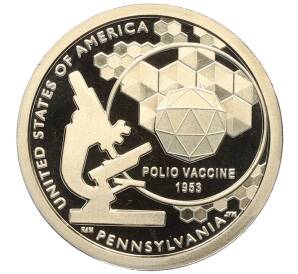 1 доллар 2019 года S США «Американские инновации — Вакцина против полиомиелита» — Фото №1
