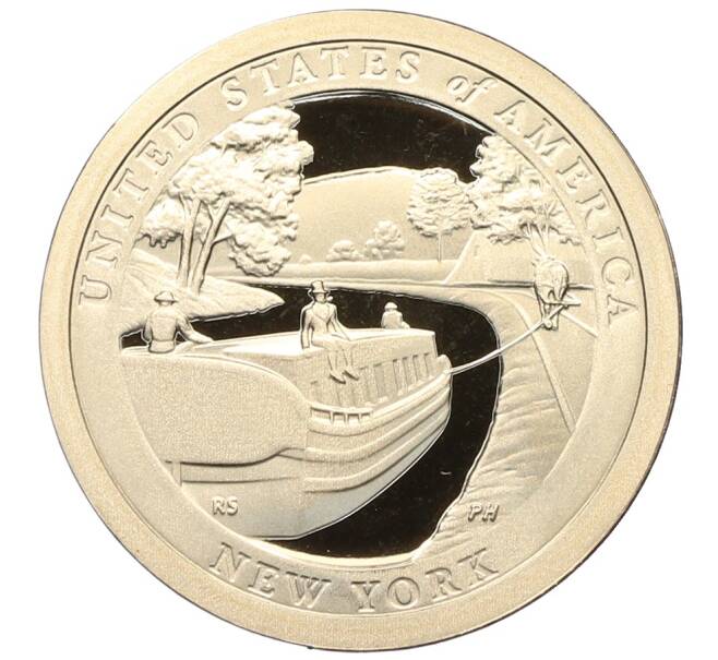 Монета 1 доллар 2021 года S США «Американские инновации — Эри-Канал» (Артикул: K4-1024) — Фото №1