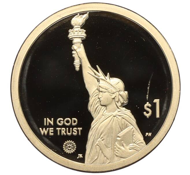 Монета 1 доллар 2023 года S США «Американские инновации — Десантный катер» (Артикул: K4-1031) — Фото №2