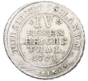 1/6 талера 1771 года Гессен-Кассель — Фото №2