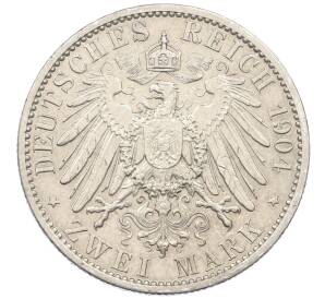 2 марки 1904 года Германия (Мекленбург-Шверин) «Свадьба Герцога Фридриха Франца IV» — Фото №2