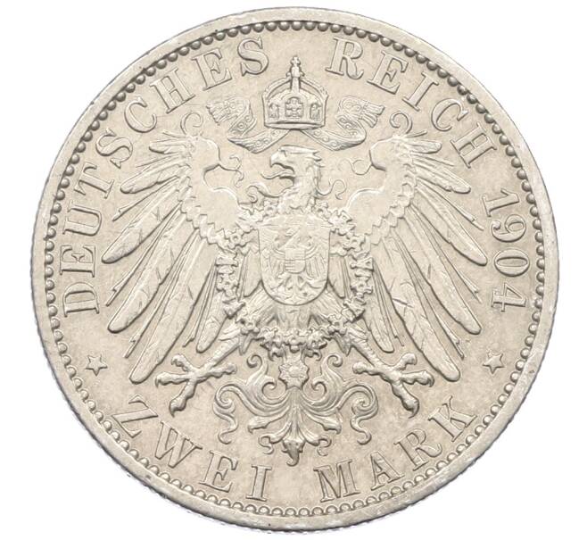 Монета 2 марки 1904 года Германия (Мекленбург-Шверин) «Свадьба Герцога Фридриха Франца IV» (Артикул: K4-1082) — Фото №2