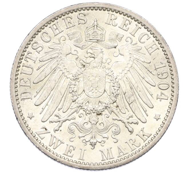 Монета 2 марки 1904 года Германия (Мекленбург-Шверин) «Свадьба Герцога Фридриха Франца IV» (Артикул: K4-1083) — Фото №2