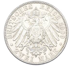 2 марки 1909 года Германия (Саксония) «500 лет Лейпцигскому университету» — Фото №2