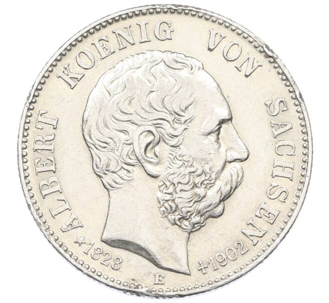 Монета 2 марки 1902 года Германия (Саксония) «Смерть Альберта Саксонского» (Артикул: K4-1085) — Фото №1