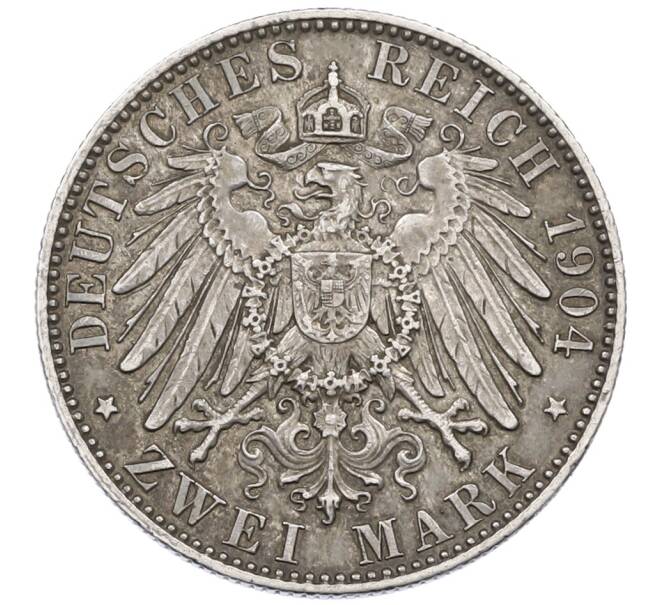 Монета 2 марки 1904 года Германия (Саксония) «Смерть Георга Саксонского» (Артикул: K4-1086) — Фото №2