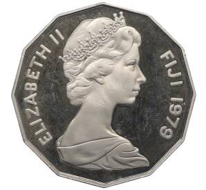 50 центов 1979 года Фиджи «ФАО — 100 лет появлению индийцев на Фиджи» (Proof) — Фото №2