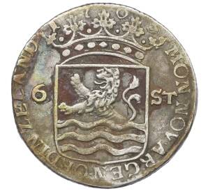 6 стюверов 1765 года Голландская республика — провинция Зеландия — Фото №2