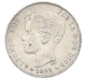 1 песета 1899 года Испания — Фото №1