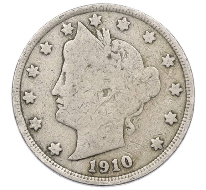 Монета 5 центов 1910 года США (Артикул: K4-1149) — Фото №1