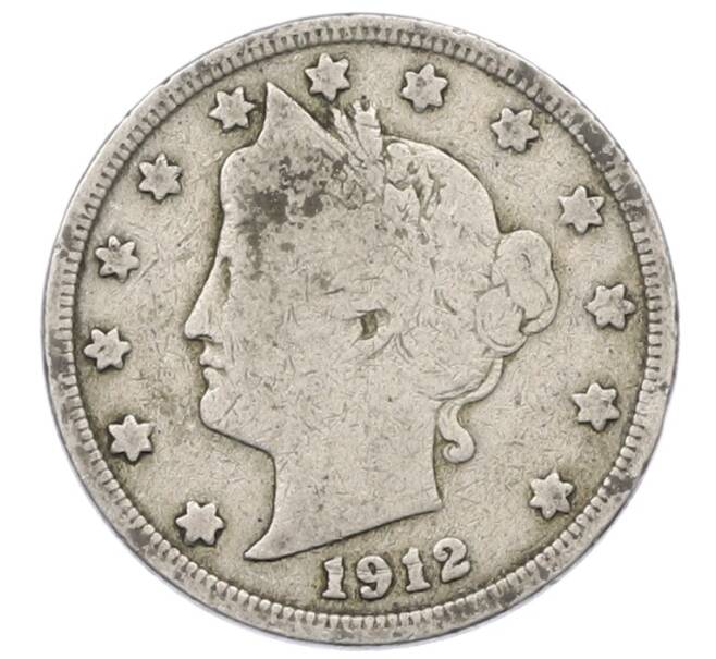 Монета 5 центов 1912 года США (Артикул: K4-1150) — Фото №1