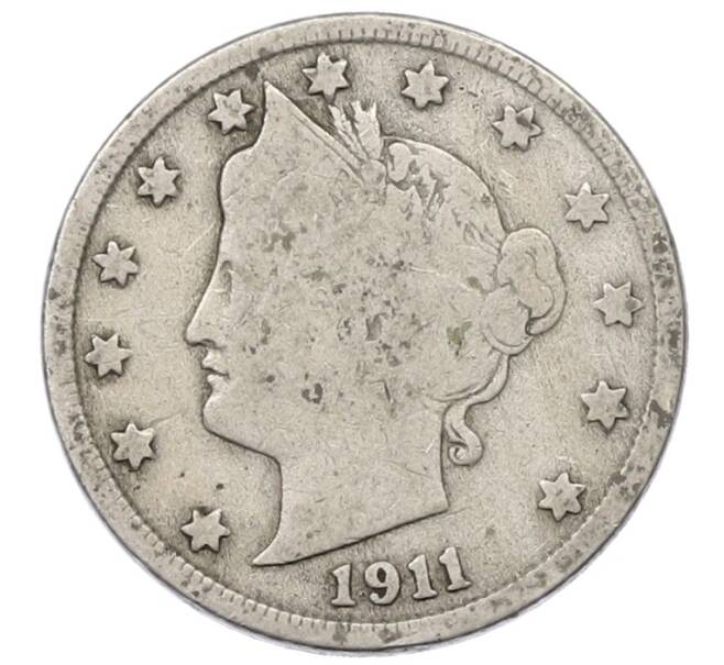 Монета 5 центов 1911 года США (Артикул: K4-1153) — Фото №1