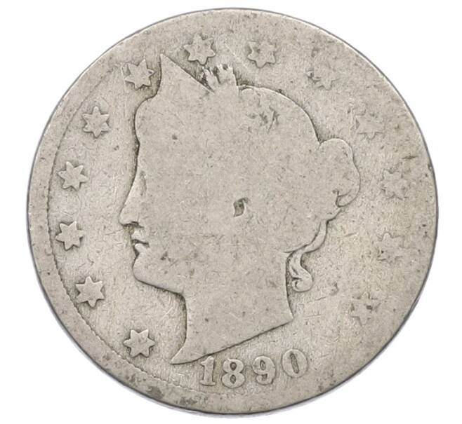 Монета 5 центов 1890 года США (Артикул: K4-1158) — Фото №1