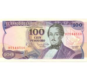 100 песо 1980 года Колумбия — Фото №1