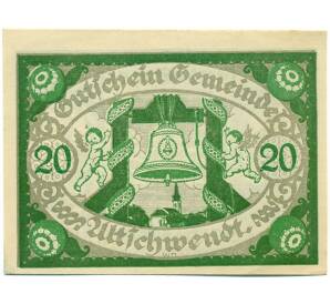 20 геллеров 1920 года Австрия — Коммуна Альтшвендт (Нотгельд) — Фото №1