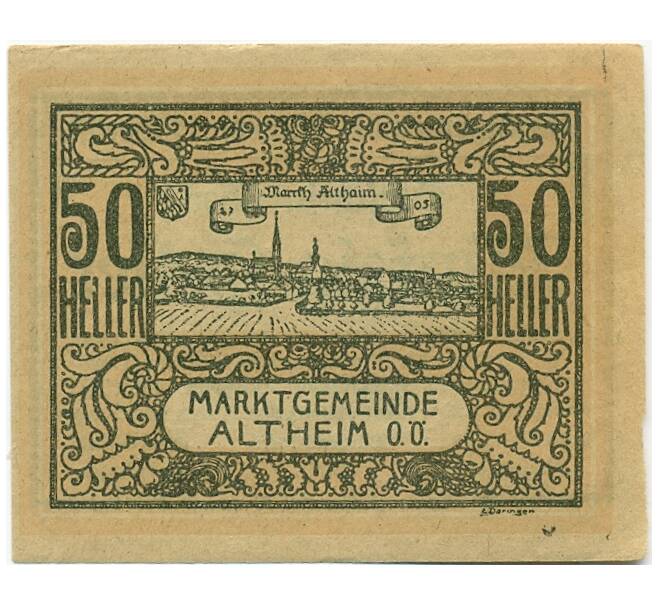 Банкнота 50 геллеров 1920 года Австрия — Альтхайм (Нотгельд) (Артикул: B2-15234) — Фото №1