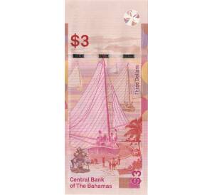 3 доллара 2019 года Багамские острова — Фото №2