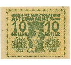 10 геллеров 1920 года Австрия — Коммуна Альтенмаркт-ан-дер-Тристинг (Нотгельд) — Фото №1