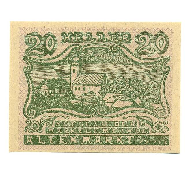 Банкнота 20 геллеров 1920 года Австрия — Коммуна Альтенмаркт-ан-дер-Тристинг (Нотгельд) (Артикул: B2-15240) — Фото №1