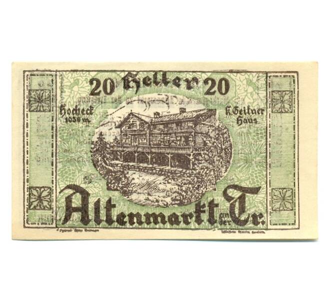 Банкнота 20 геллеров 1920 года Австрия — Коммуна Альтенмаркт (Нотгельд) (Артикул: B2-15244) — Фото №1