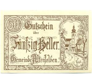 50 геллеров 1920 года Австрия — Коммуна Альтенфельден (Нотгельд) — Фото №2