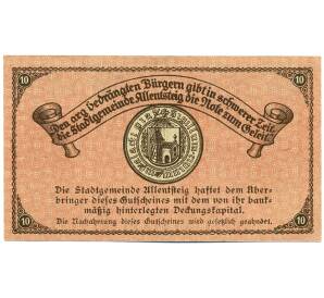 10 геллеров 1920 года Австрия — Аллентштайг (Нотгельд) — Фото №2