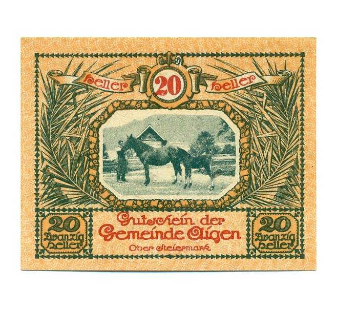 Банкнота 20 геллеров 1920 года Австрия — Айген (Нотгельд) (Артикул: B2-15273) — Фото №1