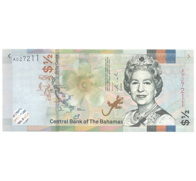Банкнота 50 центов (1/2 доллара) 2019 года Багамские острова (Артикул: B2-5013) — Фото №1