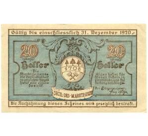 20 геллеров 1920 года Австрия — Айген (Нотгельд)