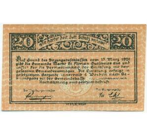 20 геллеров 1920 года Австрия — Коммуна Санкт-Флориан (Нотгельд) — Фото №2