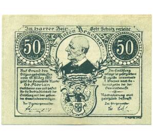 50 геллеров 1920 года Австрия — Коммуна Санкт-Флориан (Нотгельд) — Фото №2