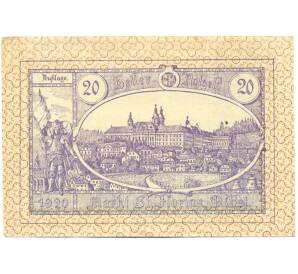 20 геллеров 1920 года Австрия — Коммуна Санкт-Флориан (Нотгельд) — Фото №1