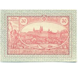 30 геллеров 1920 года Австрия — Коммуна Санкт-Флориан (Нотгельд) — Фото №1