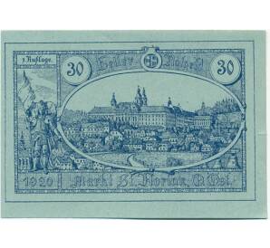 30 геллеров 1920 года Австрия — Коммуна Санкт-Флориан (Нотгельд) — Фото №1