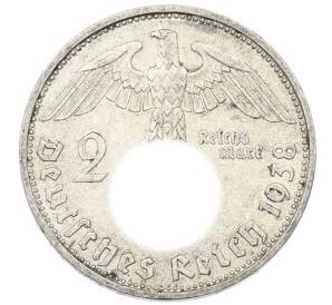 2 рейхсмарки 1938 года D Германия — Фото №1